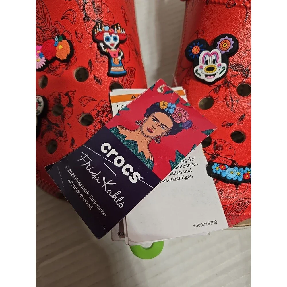 Crocs Frida Kahlo Classic Clog Slip On  Mens 10 / Womens 12 , New No Box  Custom